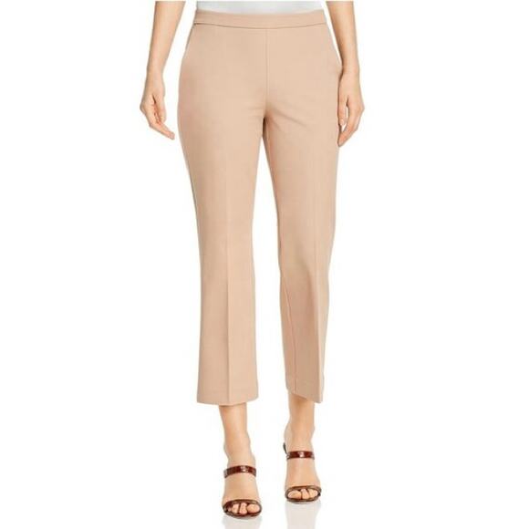 Eileen Fisher High Waisted Cropped Trousers Tan - Picture 1 of 11